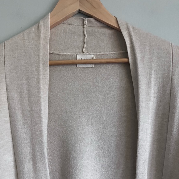 DREAMERS BY DEBUT Tan Long Sleeve Light Weight Long Sleeve Cardigan  Size S/M - Picture 4 of 12
